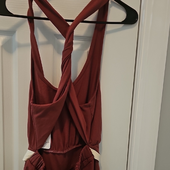 FREE PEOPLE Chic Sleeveless Jumpsuit with Cream Tie - Picture 2 of 5